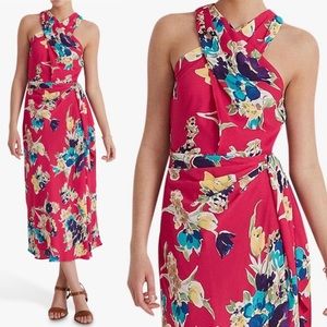 Lauren Ralph Lauren
Floral Print Georgette  Cross Over Midi Dress size 12